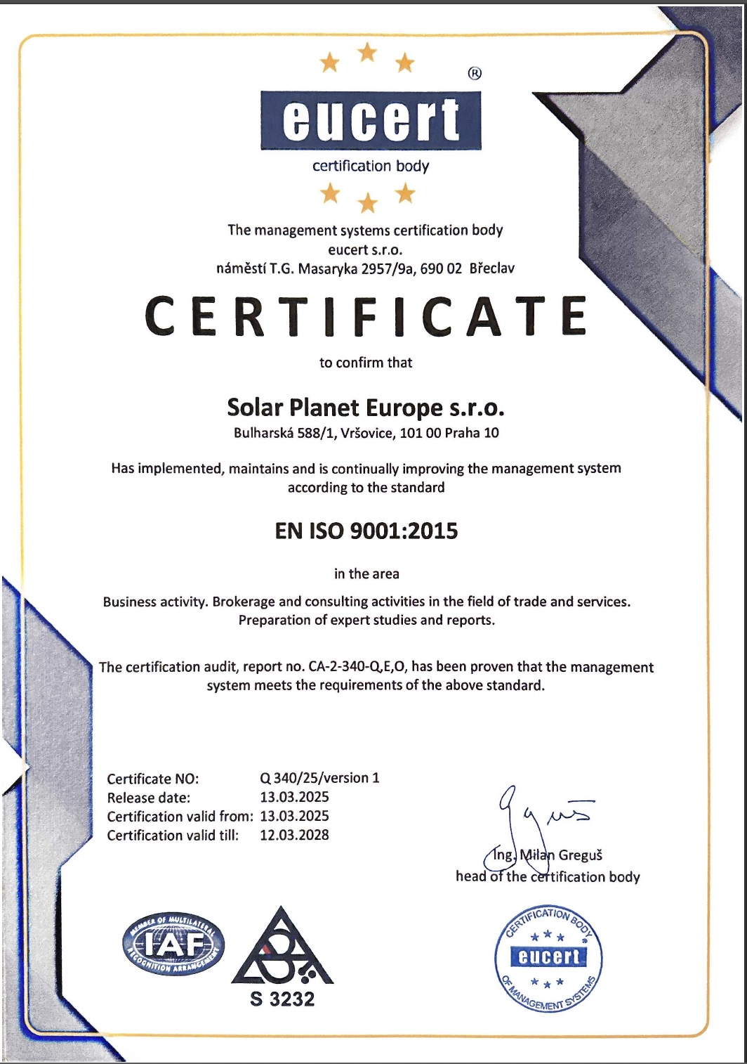 ISO Certificate Preview